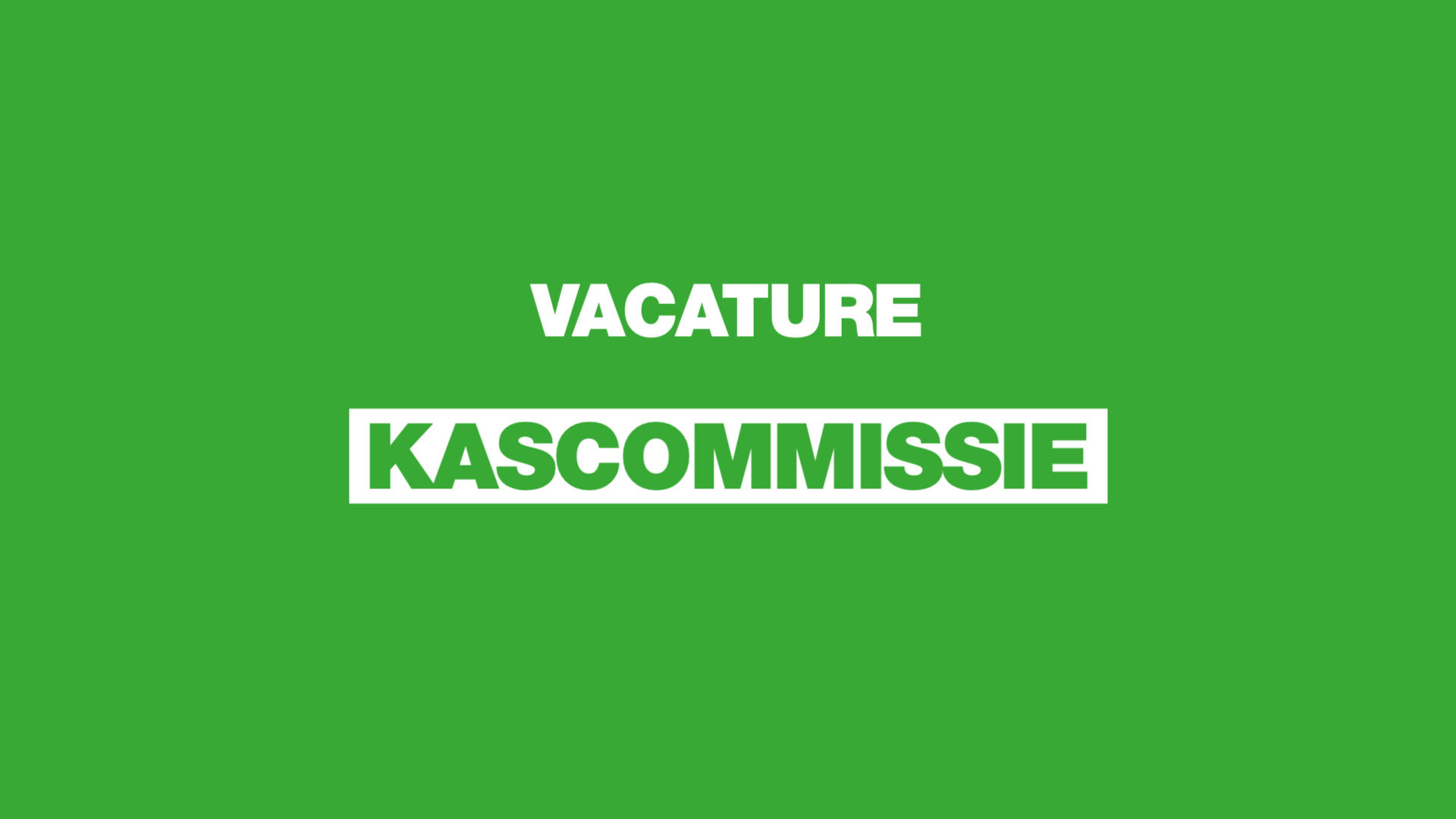 Vacature kascommissie