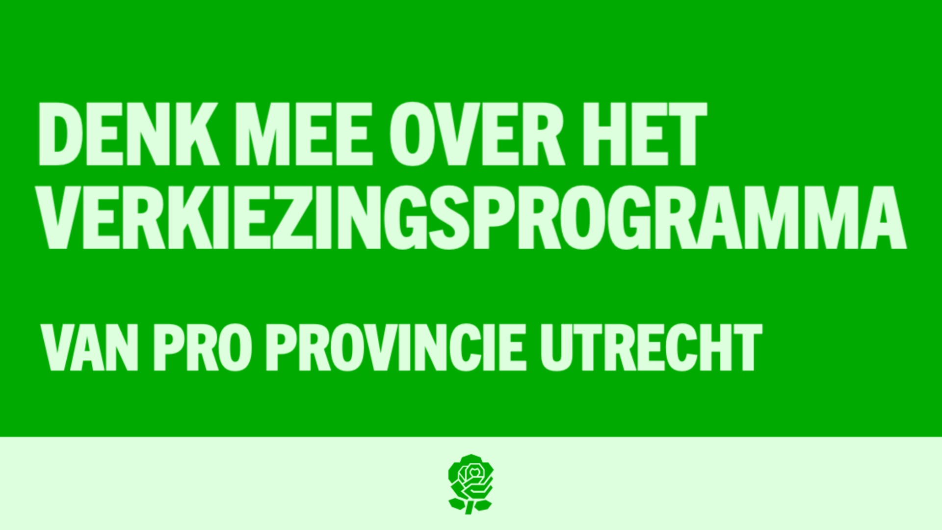 Denk mee over het verkiezingsprogramma