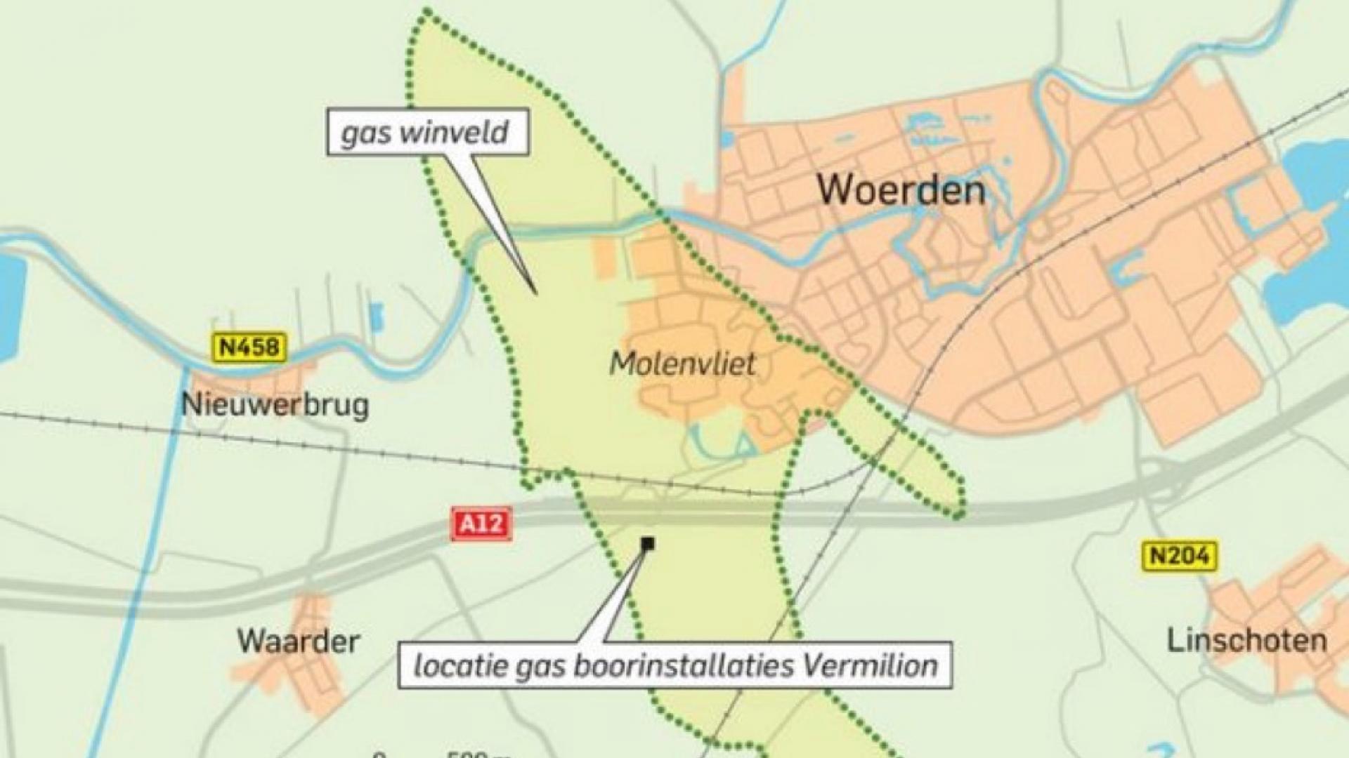 Gasveld onder wijk Molenvliet in Woerden